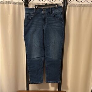 Maurices Blue Ankle Cropped Jeans with Subtle Fading